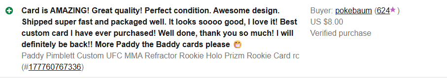 Basement Hits eBay feedback screenshot 22